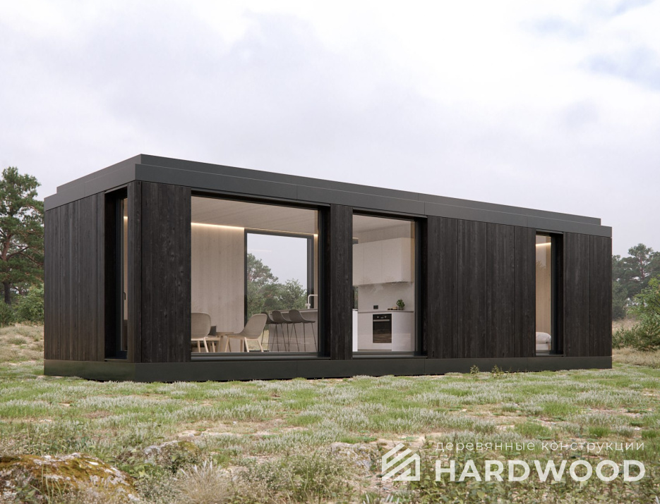 Панорамная беседка теплая №17 - фото 1415