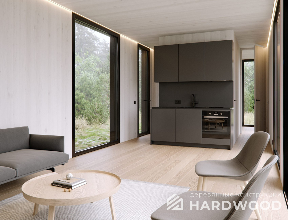 Панорамная беседка теплая №17 - фото 1416